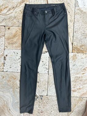 Black Faux Leather Skinny Pants